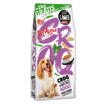 FitActive CROQ Premium LambRice Adult - száraztáp (bárány,rizs) felnőtt kutyák részére (15+2kg)