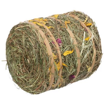 Trixie Hay roll with blossoms - kiegészítő eleség (szénabála cellulóz szalaggal) rágcsálók részére (500g)