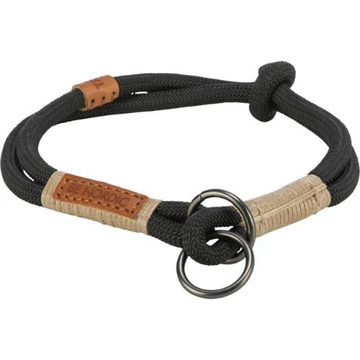 Trixie Be Nordic Collar - nyakörv fonott kötélből (fekete,homok) S (35cm/Ø6mm)