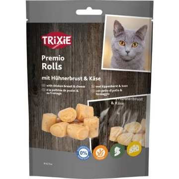 Trixie Premio Chicken & Cheese Rolls - jutalomfalat (csirke,sajt) macskák részére (50g)