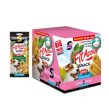 FitActive SNACK Denta-Sticks Hypoallergenic "S" - jutalomfalat (kollagén, répa) kutyák részére (14x140g)