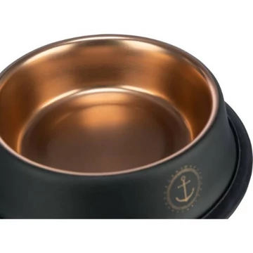 KT26.Trixie BE NORDIC Ceramic Bowl - tál (fekete/bronz) kutyák részére (0,7l /Ø21cm)