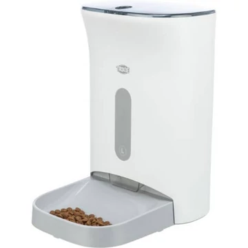 KT26.Trixie 24343 TX8 Automatic Food Dispenser - automata etető (fehér/szürke)  4.5 l (24×38×19cm)