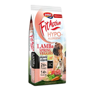 FitActive ORIGINALS HYPOALLERGENIC PuppyJunior LambSpring Veggies (báránytavaszi zöldségek) 15kg
