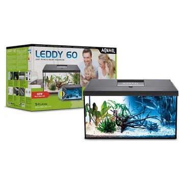 AquaEl Leddy Plus 60 DayNight black - akvárium szett (fekete) 54liter (60x30x30cm)