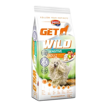 Panzi GetWild Adult Sensitive Turkey - Pulyka ízű száraztáp (csirke- és búzamentes, 15 kg)