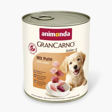 Animonda GranCarno with turkey Junior (pulykával) nedves eledel - kölyök kutyák részére (800g)