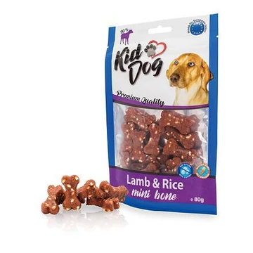 KidDog Lamb  Rice Mini Bone - jutalomfalat (bárány,rizs) kutyák részére (80g)
