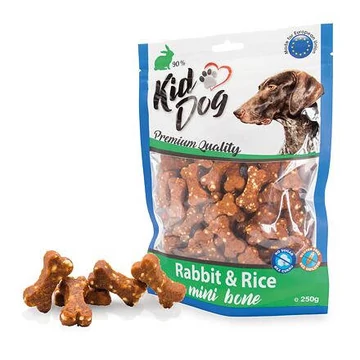 KidDog Rabbit  Rice mini bone - jutalomfalat (nyúl,rizs) kutyák részére (250g)