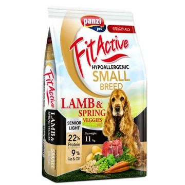 FitActive ORIGINALS SMALL BREED SENIOR/LIGHT HYPOALLERGENIC LambSpring Veggies (báránytavaszi zöldségek) 11 kg