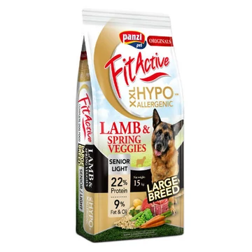 FitActive ORIGINALS 15kg SENIOR/LIGHT LARGE BREED HYPOALLERGENIC LambSpring Veggies