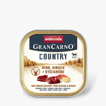 Animonda GranCarno Country (szarvas, marha, karórépa) alutálkás - Felnőtt kutyák részére (150g)