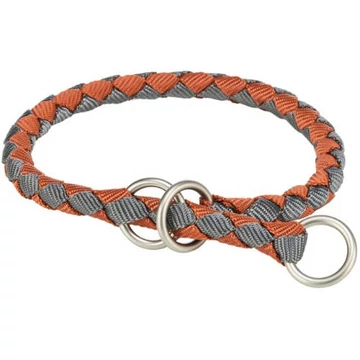 KT25.Trixie Cavo Stop-the-pull Collar - fonott nyakörv (rozsda,grafitszürke) kutyák részére (L) 47-55/Ø18mm