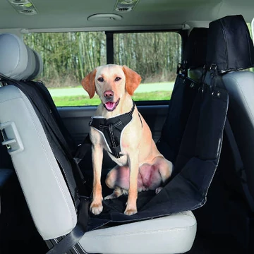 KT26.Trixie Protective Car Seat Cover, dividable - autós üléstakaró (hátsó ülésre,fekete) 1,45x1,60m