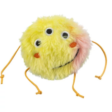 KT26.Trixie cushion - játék szörnyecske plüss, macskamenta, narancs/sárga- macskák részére (10cm)