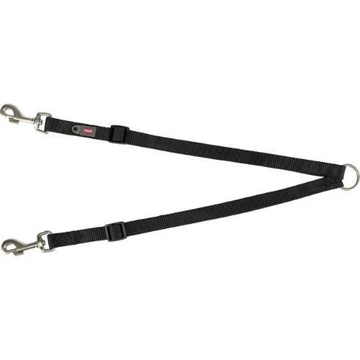 Trixie Prémium ikervezető póráz, M-L: 40-70cm/10mm, fekete