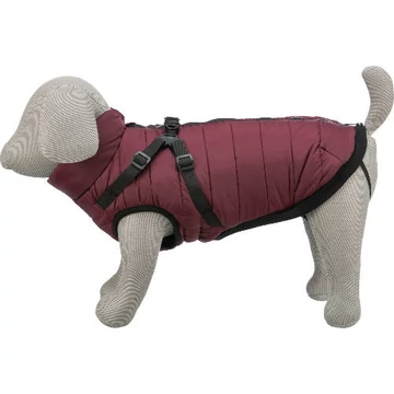 Trixie Pirou téli kabát hámmal, XXS:24 cm, sangria