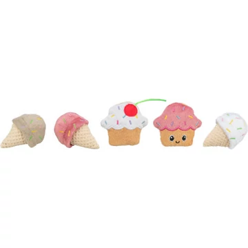 Trixie Ice cream  and cupcake, plush- játékforma macskák részére (7cm) 45552