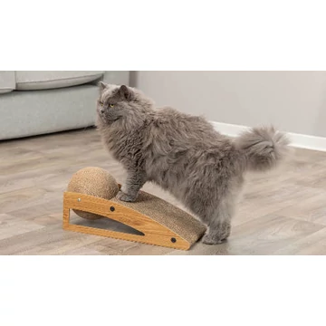 Trixie Scratching ramp with ball - kaparófa (fakerettel, labdával) macskák részére (40x17x20cm)