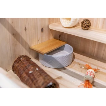 KT26.Trixie Sand Bath with platform -homok fürdető egérnek/hörcsögnek, (kerámia,fa) 30/21 cmx8cm