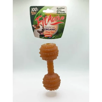 Fitactive natúr gumijáték Rugby  Dumbell M - játék kutyák részére