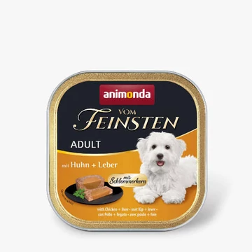 Animonda Vom Feinsten Adult (csirke+máj) alutálkás - Felnőtt kutyák részére (150g)