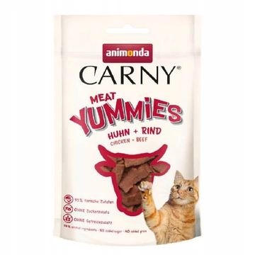 Animonda CARNY Yummies - jutalomfalat ( csirkés, marhás)- felnőtt macskák részére (50g)