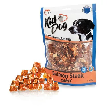 KIDDOG lazacsteak kockákra vágva 250 g