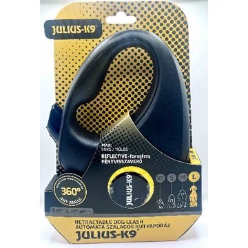 JK9 Retractable Dog Leash -  automata szalagos póráz (neon narancs) kutyák részére (L) 5 méter