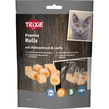 Trixie Premio Rolls with Chicken Breast  Salmon - jutalomfalat (csirke,lazac) macskák részére (50g)