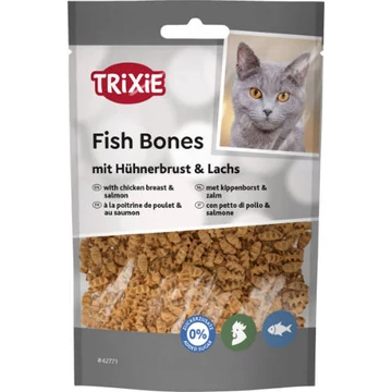 Trixie Fish bones with chicken breast  salmon - jutalomfalat (lazac, csirkemell) macskák részére (50g)