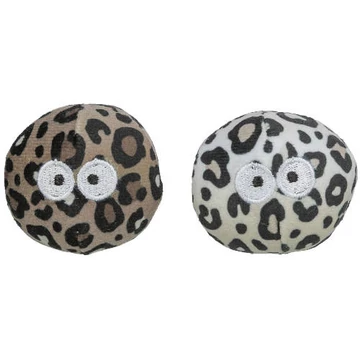 Trixie leopárdmintás plüss golyók, 5,5cm, 2db - macskák részére