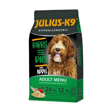 JULIUS-K9 12kg ADULT HYPOALLERGENIC RabbitRice (nyúlrizs) száraztáp