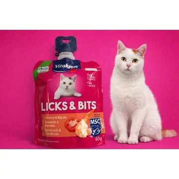 Vitakraft Licks  Bits garnélás krém - jutalomfalat macskák részére  (60g)
