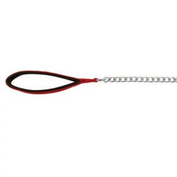 Trixie Chain - lánc póráz,bőr markolattal (110cm/2mm)