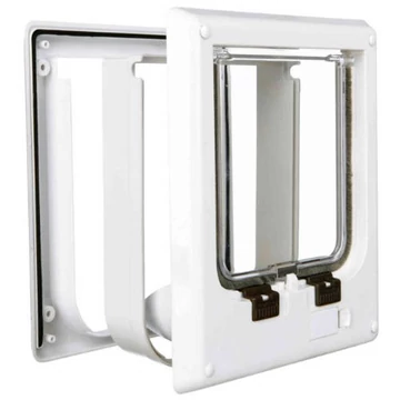 Trixie 4-Way Flap Door, electromagnetic - kutya- és macskaajtó (mágneses) fehér (21.1x24.4cm)