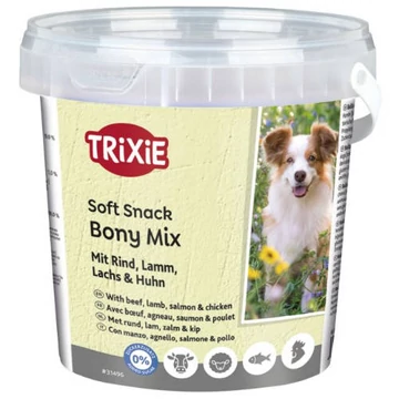 Trixie Soft Snack Bony Mix - jutalomfalat (marha,bárány,lazac,csirke) kutyák részére (500g)