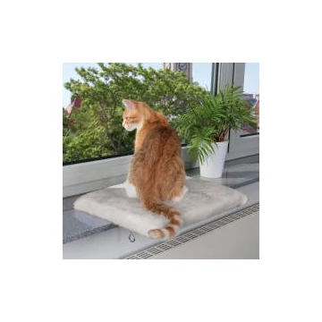 Trixie Resting Pad for Windowsills - ablakpárkány fekhely (világosszürke) macskák részére (51x36cm)