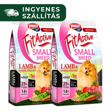 FitActive ORIGINALS SMALL BREED Adult Hypoallergenic Lamb&Spring Veggies (2 x 11 kg)