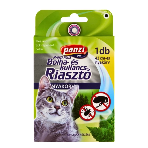 Panzi Bolha- és kullancsriasztó nyakörv macskák részére (43cm)