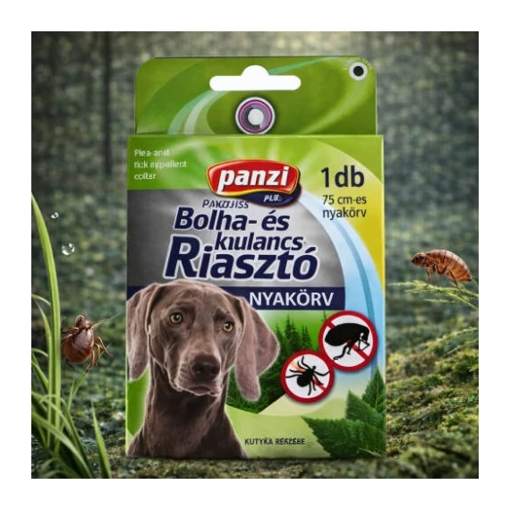 Panzi Bolha- és kullancsriasztó nyakörv kutyák részére (75cm)