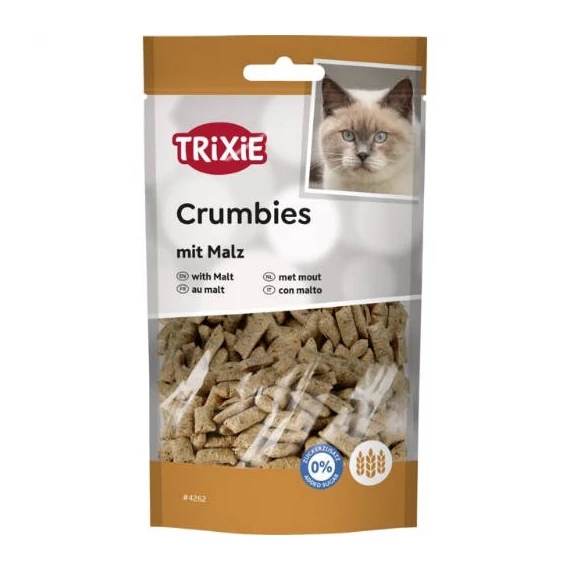 Trixie Malt Crumbies - Jutalomfalat macskák részére (szőroldós, 50g)