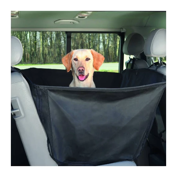 KT26.Trixie Protective Car Seat Cover with Side Parts, dividable - autós üléstakaró (hátsó ülésre,fekete) 1,50x1,35m