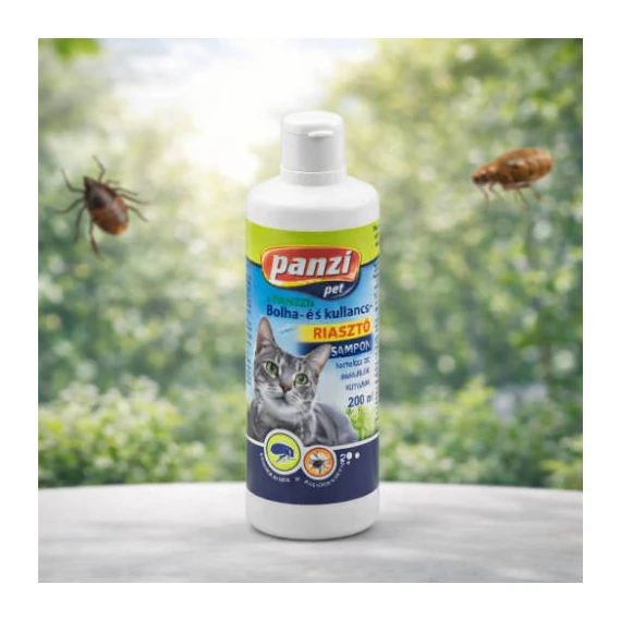 Panzi Sampon Bolha- és Kullancs riasztó macskák részére (200ml)