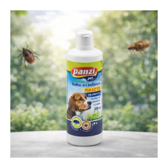 Panzi Sampon Bolha- és Kullancs riasztó kutyák részére (200ml)