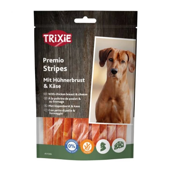Trixie Premio Cheese Chicken Stripes - jutalomfalat (csirke,sajt) kutyák részére (100g)