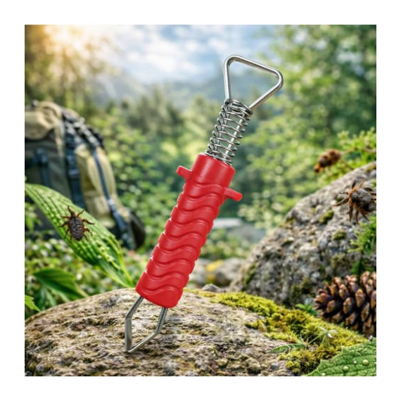 Trixie Tick Tweezers - kullancs csipesz (fekete,piros) kisállatok részére (8cm)