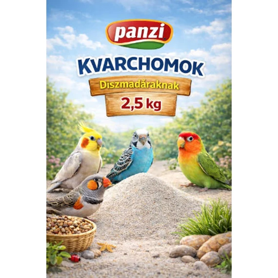 Panzi kvarchomok  (fehér) díszmadarak részére (2,5kg)