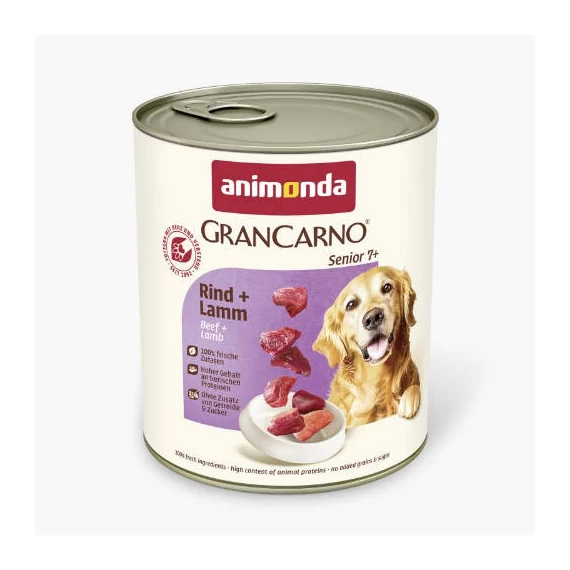 Animonda GranCarno Senior (borjú,bárány) konzerv - Idős kutyák részére (800g)