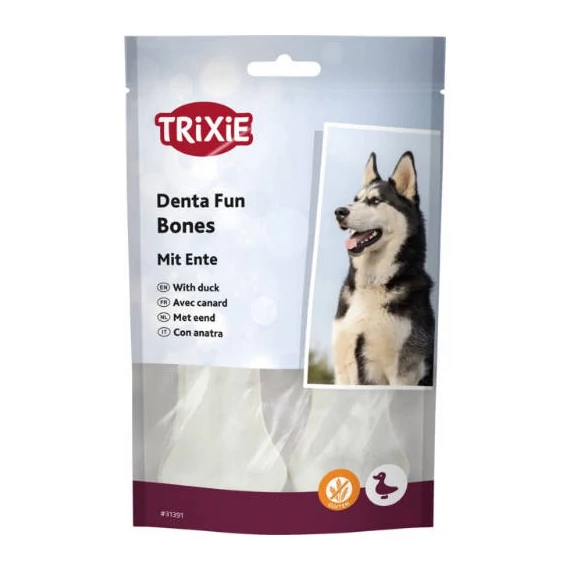 Trixie Denta Fun Duck Chewing Bones - jutalomfalat (kacsával töltött csont) kutyák részére (10cm) 2db/70g